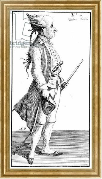 Постер Caricature of Raimondo Cocchi с типом исполнения На холсте в раме в багетной раме NA033.1.051