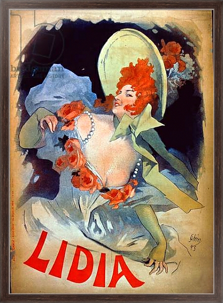 Постер 'Lidia', 1895 с типом исполнения На холсте в раме в багетной раме 221-02
