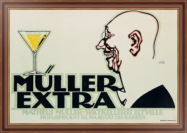 Постер Müller Extra с типом исполнения На холсте в раме в багетной раме 35-M719P-83