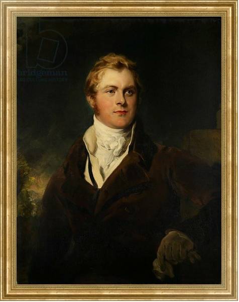 Постер Portrait of Frederick John Robinson, First Earl of Ripon, c.1820 с типом исполнения На холсте в раме в багетной раме NA033.1.051