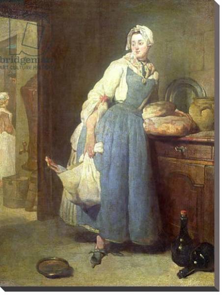 Постер The Kitchen Maid with Provisions, 1739 с типом исполнения На холсте без рамы