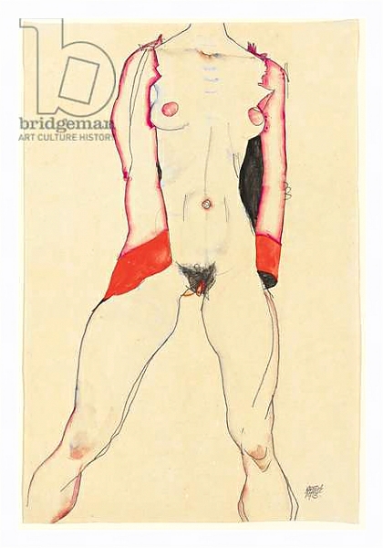 Постер Female Torso; Weiblicher Torso, 1913 с типом исполнения На холсте в раме в багетной раме 221-03