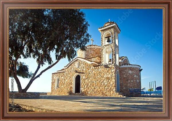 Постер Церковь Айос Элиас, Кипр с типом исполнения На холсте в раме в багетной раме 35-M719P-83