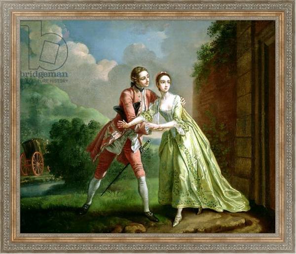 Постер Robert Lovelace preparing to abduct Clarissa Harlowe, from 'Clarissa' by Samuel Richardson с типом исполнения На холсте в раме в багетной раме 484.M48.310