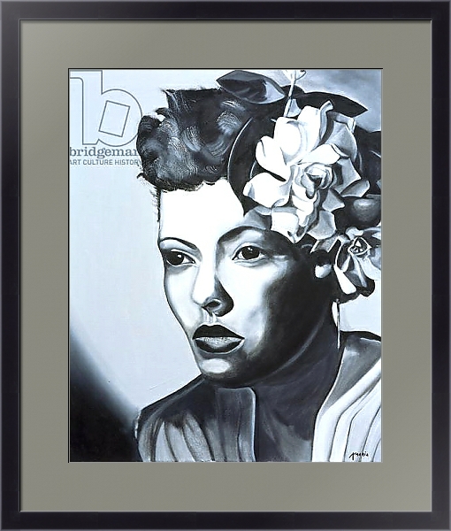 Постер Billie Holiday с типом исполнения Под стеклом в багетной раме 221-01