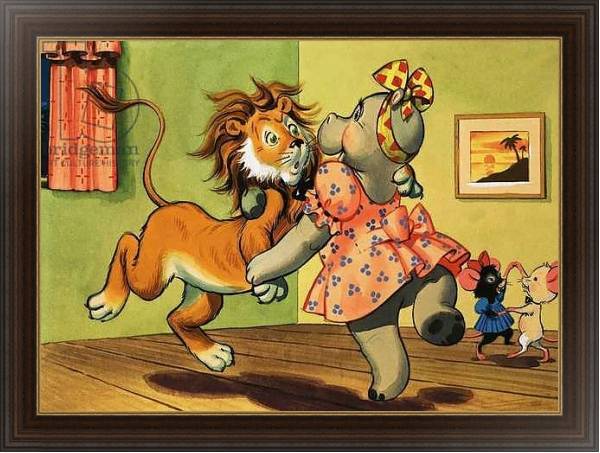Постер Leo the Friendly Lion 14 с типом исполнения На холсте в раме в багетной раме 1.023.151