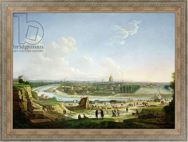 Постер General View of Paris from the Chaillot Hill, 1818 с типом исполнения На холсте в раме в багетной раме 484.M48.310