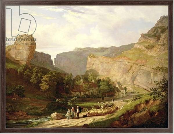 Постер A View of Cheddar Gorge с типом исполнения На холсте в раме в багетной раме 221-02