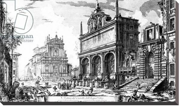 Постер View of the Fontana dell'Acqua Felice, c.1760 с типом исполнения На холсте без рамы