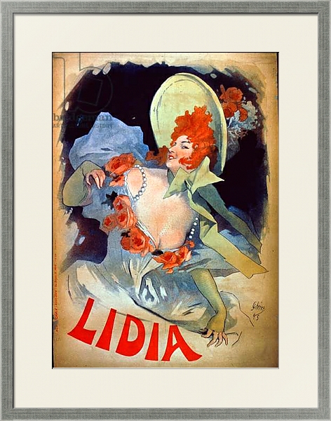 Постер 'Lidia', 1895 с типом исполнения Под стеклом в багетной раме 1727.2510