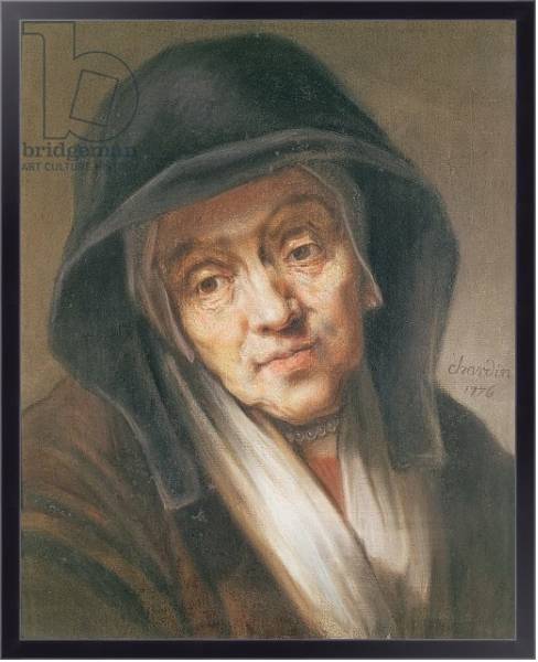 Постер Copy of a portrait by Rembrandt of his mother, 1776 с типом исполнения На холсте в раме в багетной раме 221-01