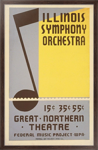 Постер Illinois symphony orchestra с типом исполнения На холсте в раме в багетной раме 221-02