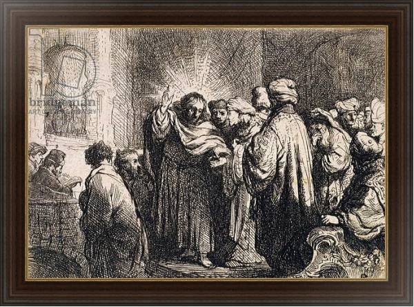 Постер Christ with the Elders, from Michael Faraday's scrapbook с типом исполнения На холсте в раме в багетной раме 1.023.151