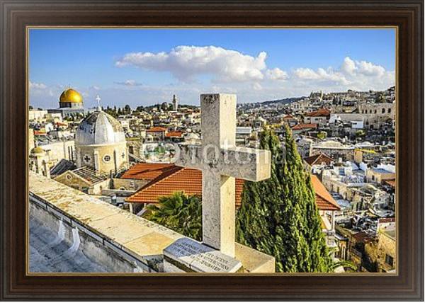 Постер Иерусалим, Израиль. Старый город с типом исполнения На холсте в раме в багетной раме 1.023.151