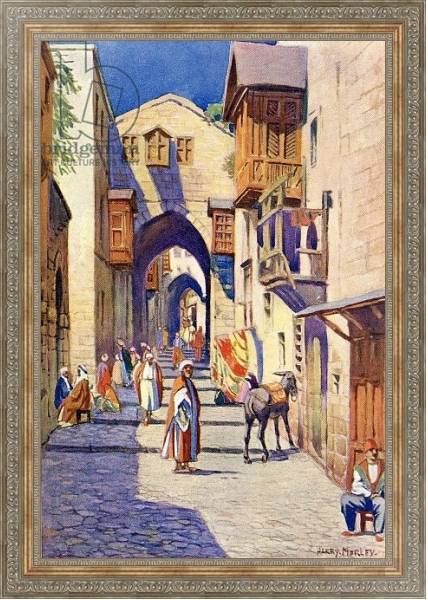 Постер A Street in Jerusalem, c.1910 с типом исполнения На холсте в раме в багетной раме 484.M48.310