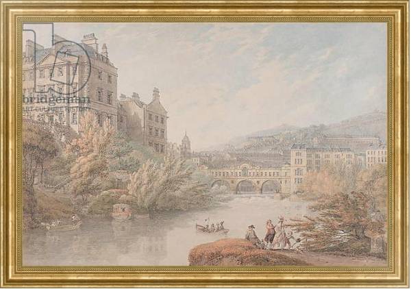 Постер View of Bath from Spring Gardens с типом исполнения На холсте в раме в багетной раме NA033.1.051