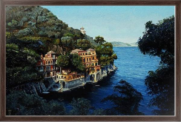 Постер Villa, Portofino, From Hotel Picolo, Liguria, 1998 с типом исполнения На холсте в раме в багетной раме 221-02