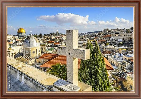 Постер Иерусалим, Израиль. Старый город с типом исполнения На холсте в раме в багетной раме 35-M719P-83