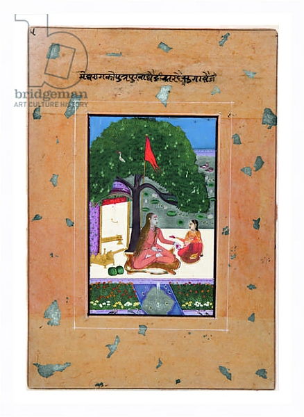 Постер Purva Ragini of Megh, c.1740-80 с типом исполнения На холсте в раме в багетной раме 221-03