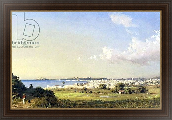 Постер Havana Bay, Cuba. c.1854-61 с типом исполнения На холсте в раме в багетной раме 1.023.151