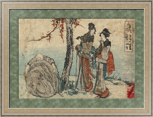 Постер Ōiso с типом исполнения Акварель в раме в багетной раме 485.M40.584