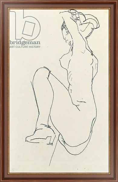Постер Prostrate female nude, 1913 с типом исполнения На холсте в раме в багетной раме 35-M719P-83
