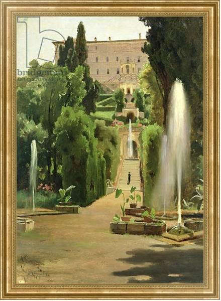 Постер Villa D'Este, Tivoli, 1869 с типом исполнения На холсте в раме в багетной раме NA033.1.051