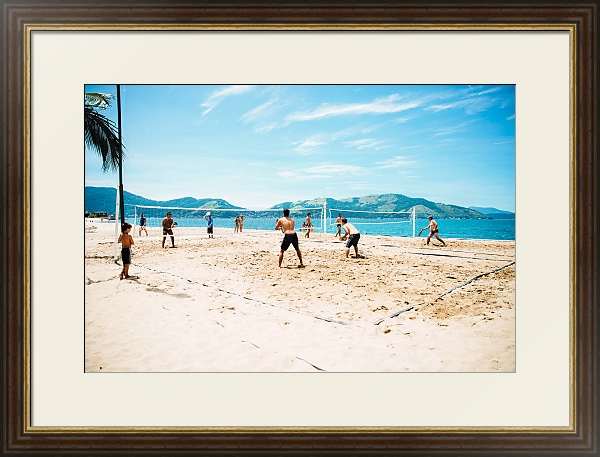 Постер Пляжный волейбол 1 с типом исполнения Под стеклом в багетной раме 1.023.036