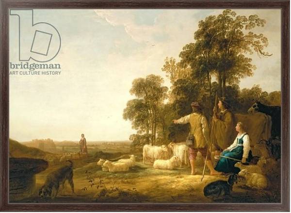 Постер A Landscape with Shepherds and Shepherdesses с типом исполнения На холсте в раме в багетной раме 221-02