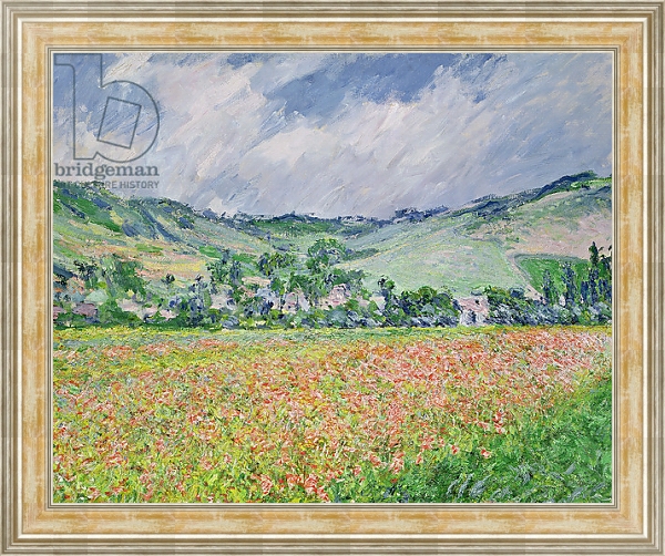 Постер The Poppy Field near Giverny, 1885 с типом исполнения На холсте в раме в багетной раме NA053.0.115