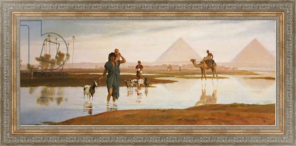 Постер Overflow of the Nile, with the Pyramids с типом исполнения На холсте в раме в багетной раме 484.M48.310