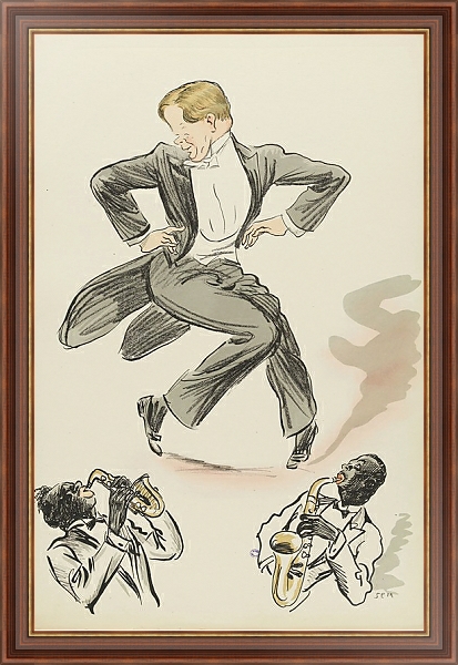 Постер Rip danse le charleston с типом исполнения На холсте в раме в багетной раме 35-M719P-83