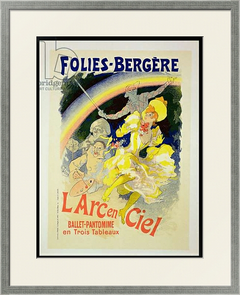 Постер Reproduction of a poster advertising 'The Rainbow', a ballet-pantomime presented by the Folies-Bergere, 1893 с типом исполнения Под стеклом в багетной раме 1727.2510