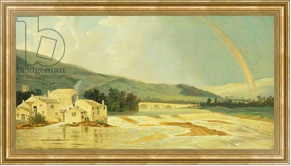 Постер Otley Bridge on the River Wharfe с типом исполнения На холсте в раме в багетной раме NA033.1.051