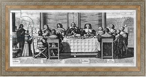 Постер A Protestant family blessing the meal с типом исполнения На холсте в раме в багетной раме 484.M48.310
