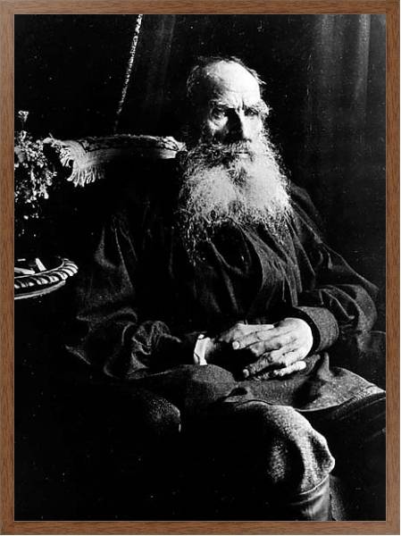 Постер Лев Толстой с типом исполнения На холсте в раме в багетной раме 1727.4310