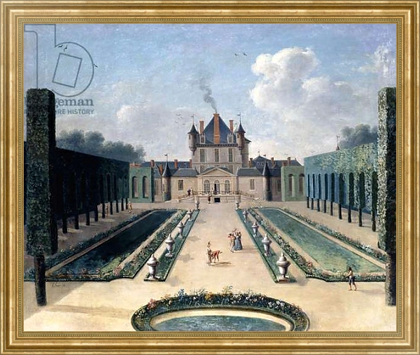 Постер Views of the Chateau de Mousseaux and its Gardens, 1 с типом исполнения На холсте в раме в багетной раме NA033.1.051