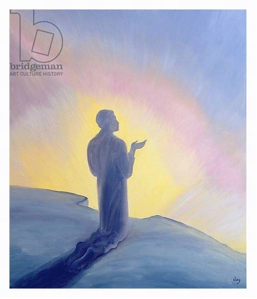 Постер In His life on earth Jesus prayed to His Father with praise and thanks, 1995 с типом исполнения На холсте в раме в багетной раме 221-03