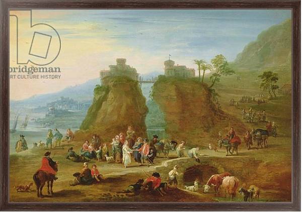 Постер Figures and cattle, 17th century с типом исполнения На холсте в раме в багетной раме 221-02