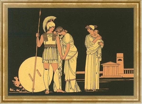 Постер The meeting of Hector and Andromache с типом исполнения На холсте в раме в багетной раме NA033.1.051