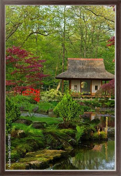 Постер Голландия. Гаага. Японский сад с типом исполнения На холсте в раме в багетной раме 221-02