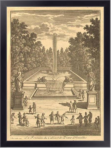 Постер Вид на фонтан Дианы в Версале с типом исполнения На холсте в раме в багетной раме 221-01