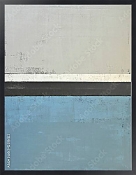 Постер Серо-синяя абстракция с полосками