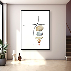 Постер Simple Abstract by MaryMIA Balance. Lines and stones 7