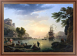 Постер Верне Клод Пейзаж на закате