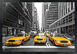 Постер Такси на улицах Нью-Йорка, США