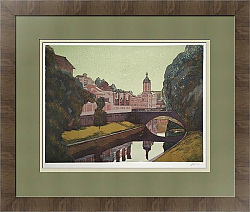 Советская литография "Вечер"