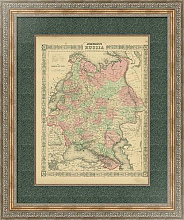 Постер Карта: Россия (европейская часть) Постер Карта: Россия (европейская часть)