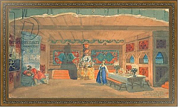 Постер Кустодиев Борис Stage design for Rimsky-Korsakov's opera the 'The Tsar's bride', 1920 Постер Кустодиев Борис Stage design for Rimsky-Korsakov's opera the 'The Tsar's bride', 1920