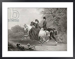 Постер King Edward VII and Alexandra of Denamrk riding in Windsor Great Park England in 1863